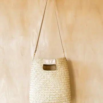 Salty Oversized Woven Straw Tote - Fred & Co. - Straw